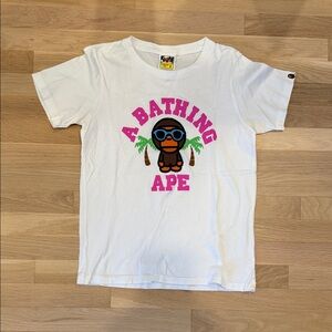 Bape Baby Milo Palm Tree Tee size ladies small